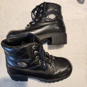Harley Davidson Black Biker Combat Boots